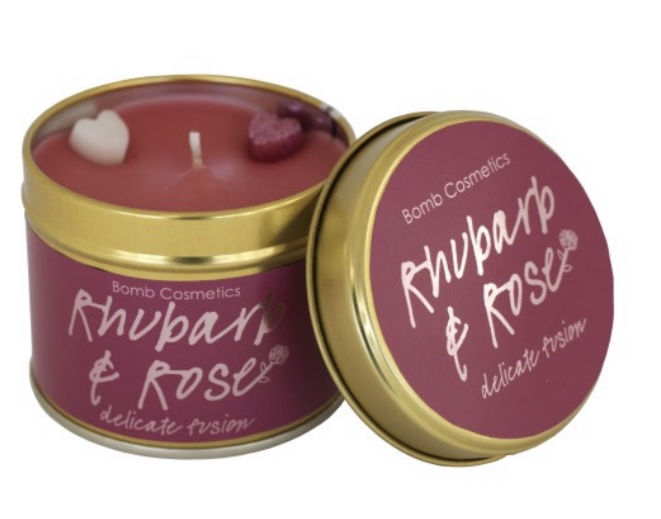 Rhubarb & Rose Tinned Candle